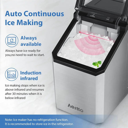 Nugget Ice Maker Countertop - 55lbs/Day, 5-Min Rapid Release